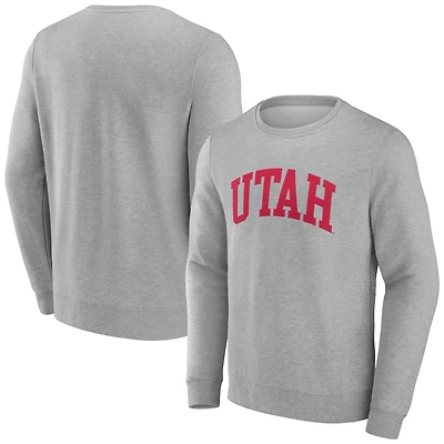 Men's Gray Utah Utes Basic Arch Sweatshirt