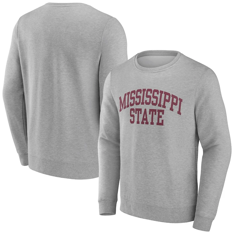 Men's Gray Mississippi State Bulldogs Basic Arch Sweatshirt
