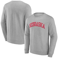 Men's Gray Nebraska Huskers Basic Arch Sweatshirt