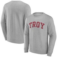 Men's Gray Troy University Trojans Basic Arch Sweatshirt