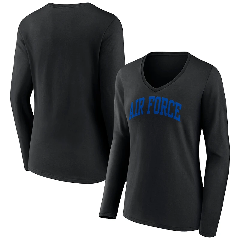 Women's Air Force Falcons Basic Arch Long Sleeve V-Neck T-Shirt