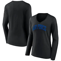 Women's Air Force Falcons Basic Arch Long Sleeve V-Neck T-Shirt