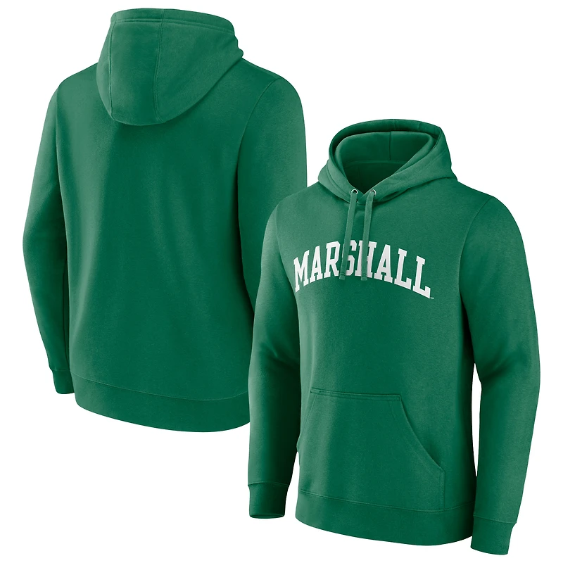 Men's Kelly Green Marshall Thundering Herd Basic Arch Pullover Hoodie