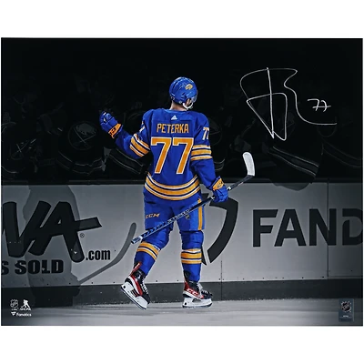 JJ Peterka Buffalo Sabres Autographed 16" x 20" 1st NHL Goal Celebration Photograph