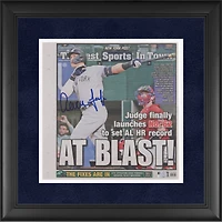 Aaron Judge New York Yankees Autographed Framed 12" x 12" At Blast Newspaper