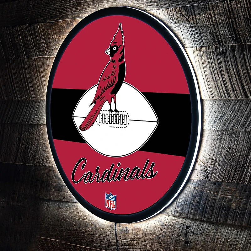 Arizona Cardinals 23" LED Retro Logo Round Wall Sign