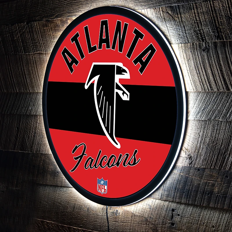 Atlanta Falcons 23" LED Retro Logo Round Wall Sign