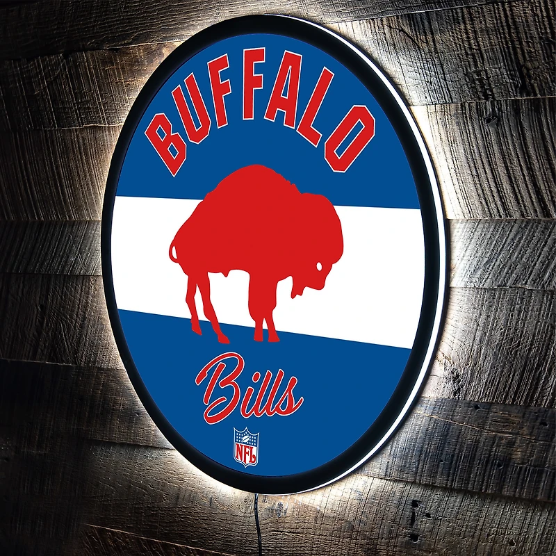 Buffalo Bills 23" LED Retro Logo Round Wall Sign