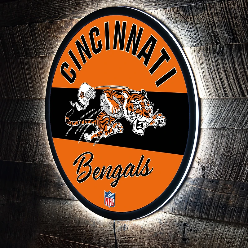 Cincinnati Bengals 23" LED Retro Logo Round Wall Sign