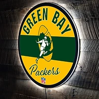 Green Bay Packers 23" LED Retro Logo Round Wall Sign