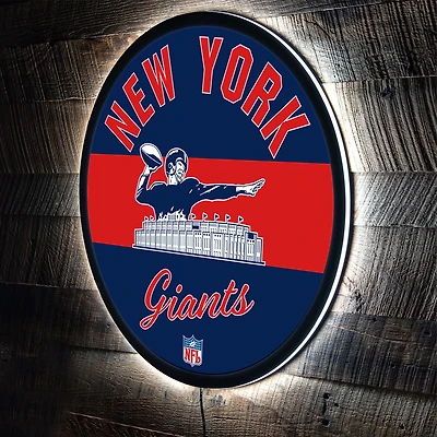 New York Giants 23" LED Retro Logo Round Wall Sign
