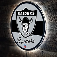 Las Vegas Raiders 23" LED Retro Logo Round Wall Sign