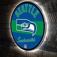Seattle Seahawks 23" LED Retro Logo Round Wall Sign