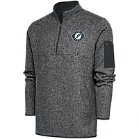 Men's Antigua  Heather Charcoal Austin Spurs Big & Tall Fortune Quarter-Zip Pullover Jacket