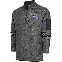 Men's Antigua  Heather Charcoal Capitanes de Ciudad de Mexico Big & Tall Fortune Quarter-Zip Pullover Jacket