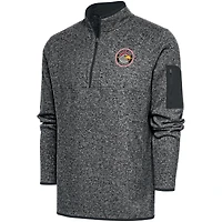 Men's Antigua  Heather Charcoal College Park Skyhawks Big & Tall Fortune Quarter-Zip Pullover Jacket
