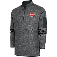 Men's Antigua  Heather Charcoal Memphis Hustle Big & Tall Fortune Quarter-Zip Pullover Jacket