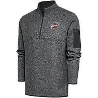 Men's Antigua  Heather Charcoal Rio Grande Valley Vipers Big & Tall Fortune Quarter-Zip Pullover Jacket