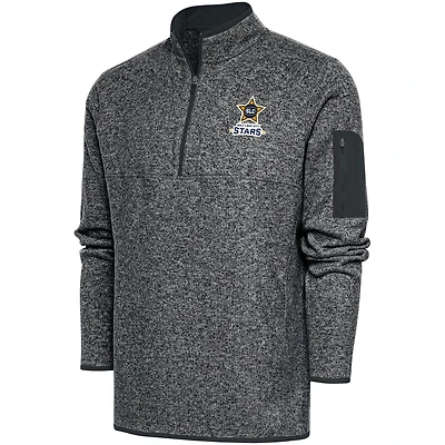 Men's Antigua  Heather Charcoal Salt Lake City Stars Big & Tall Fortune Quarter-Zip Pullover Jacket