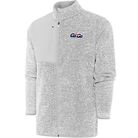 Men's Antigua  Heather Gray Capital City Go-Go Fortune Full-Zip Jacket