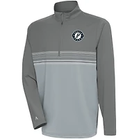 Men's Antigua  Steel Austin Spurs Big & Tall Pace Quarter-Zip Pullover Top