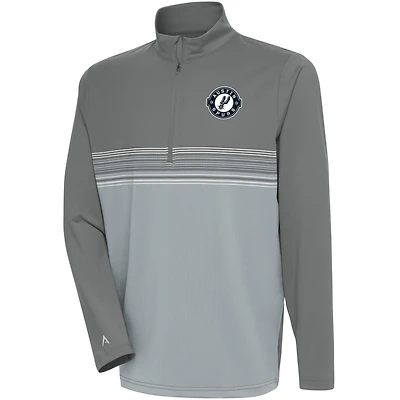 Men's Antigua  Steel Austin Spurs Big & Tall Pace Quarter-Zip Pullover Top