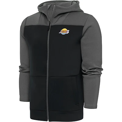 Men's Antigua  Steel/Charcoal South Bay Lakers Protect Full-Zip Hoodie
