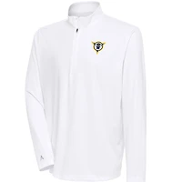 Men's Antigua  White Fort Wayne Mad Ants Tribute Quarter-Zip Pullover Top