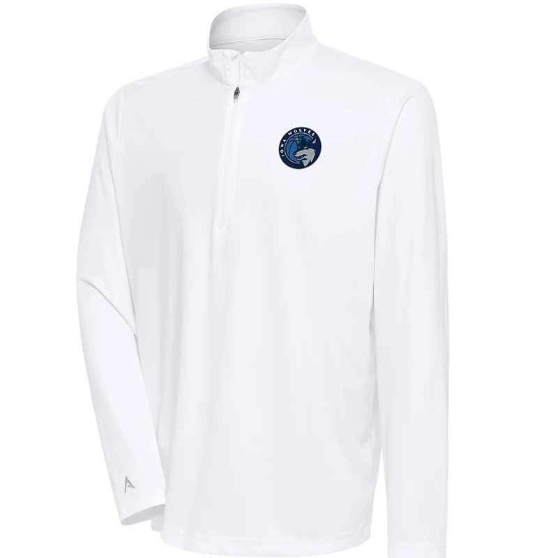 Men's Antigua  White Iowa Wolves Tribute Quarter-Zip Pullover Top