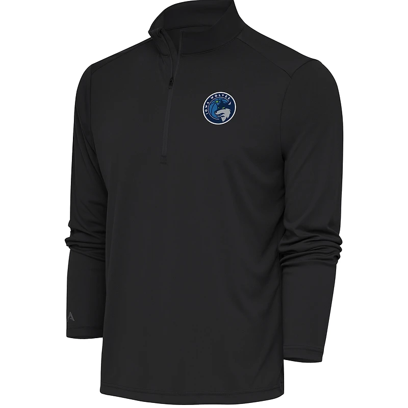 Men's Antigua  Charcoal Iowa Wolves Tribute Quarter-Zip Pullover Top