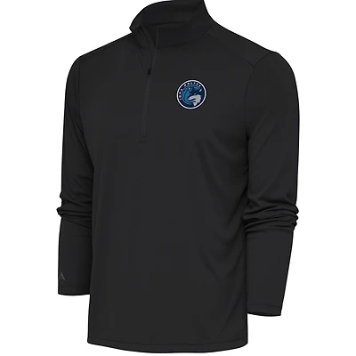 Men's Antigua  Charcoal Iowa Wolves Tribute Quarter-Zip Pullover Top