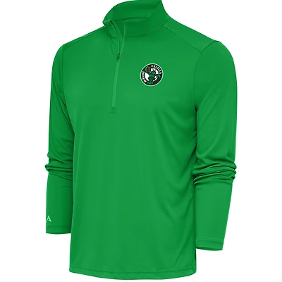 Men's Antigua  Kelly Green Maine Celtics Tribute Quarter-Zip Pullover Top