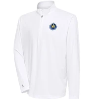 Men's Antigua  White Santa Cruz Warriors Tribute Quarter-Zip Pullover Top