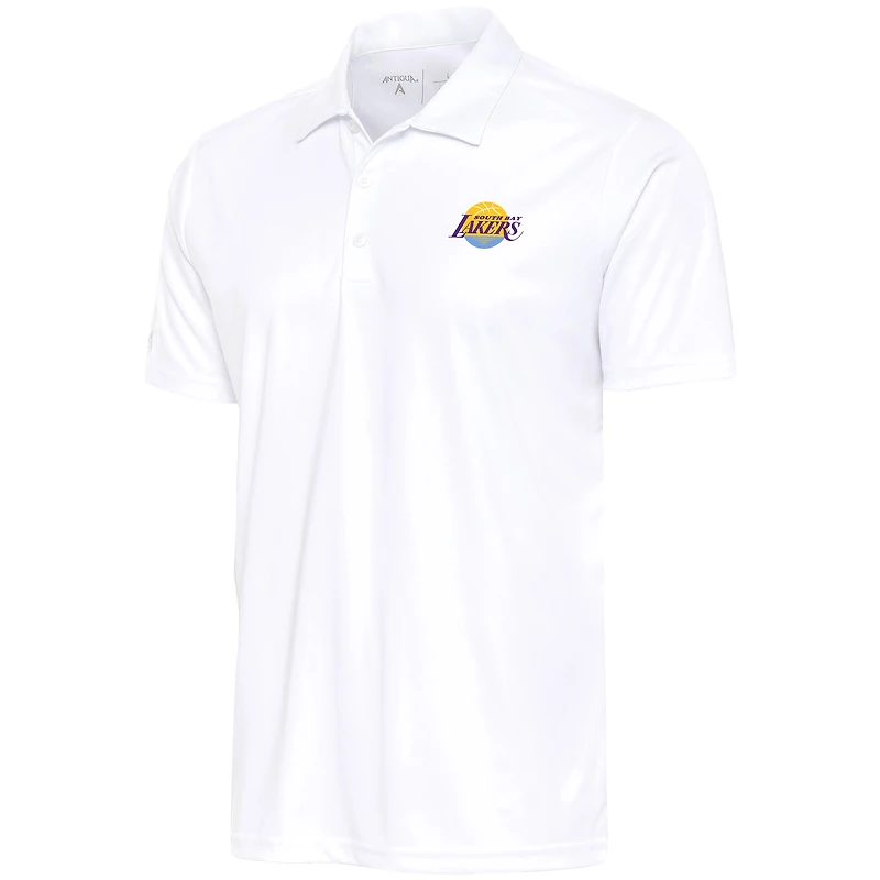 Men's Antigua White South Bay Lakers Big & Tall Tribute Polo