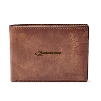 Kaskaskia College Blue Devils Fossil Leather Derrick Front Pocket Bifold Wallet