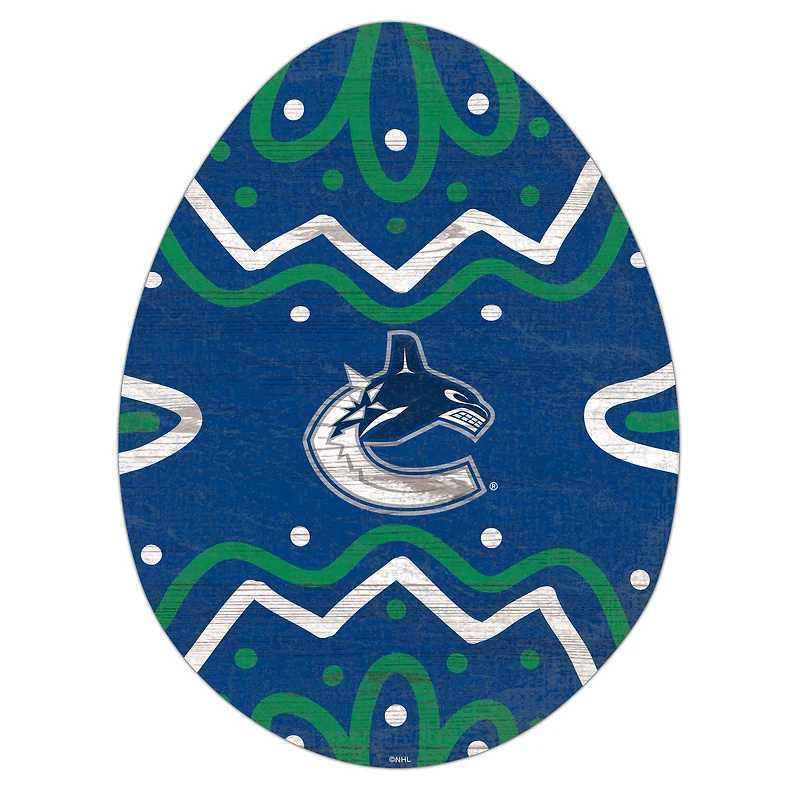 Vancouver Canucks 12" Easter Egg Cutout Sign