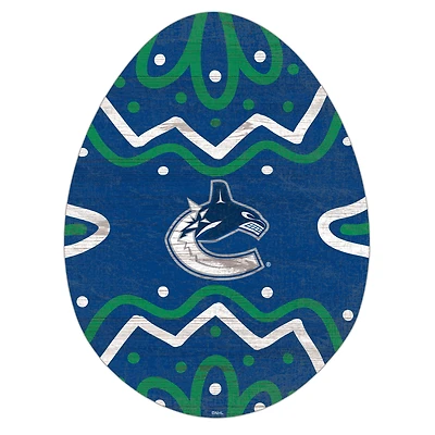 Vancouver Canucks 12" Easter Egg Cutout Sign
