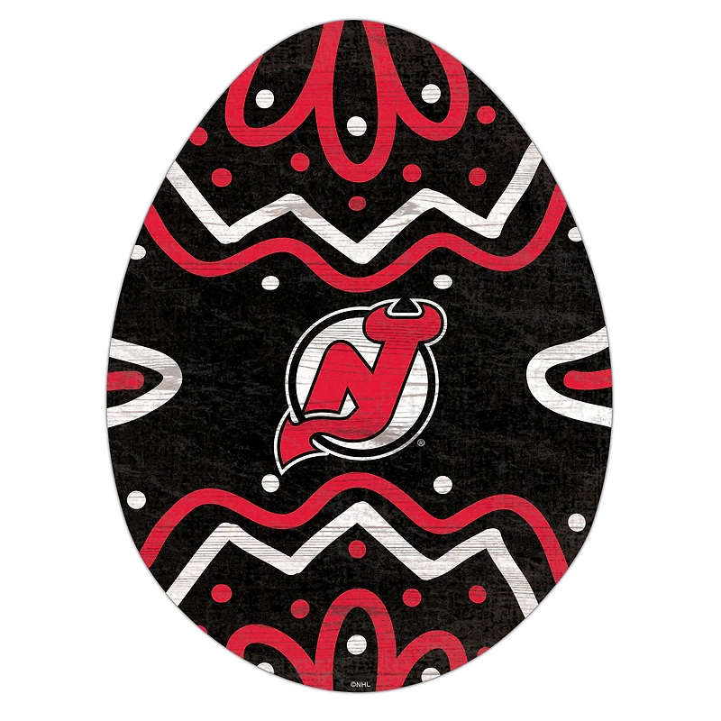 New Jersey Devils 12" Easter Egg Cutout Sign