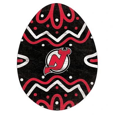 New Jersey Devils 12" Easter Egg Cutout Sign