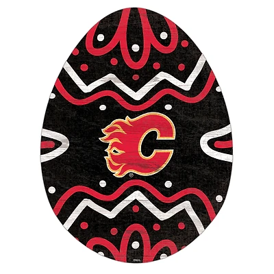 Calgary Flames 12" Easter Egg Cutout Sign