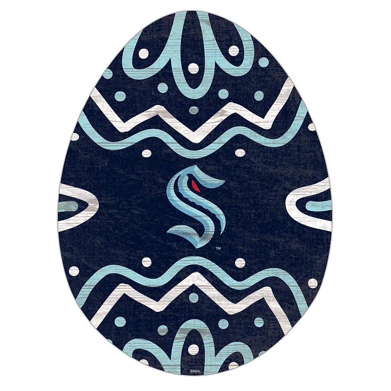 Seattle Kraken 12" Easter Egg Cutout Sign