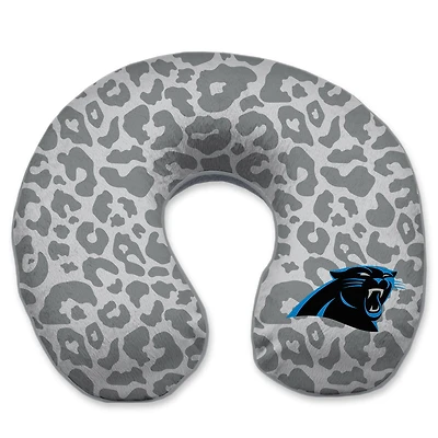 Carolina Panthers Cheetah Print Memory Foam Travel Pillow