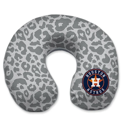 Houston Astros Cheetah Print Memory Foam Travel Pillow