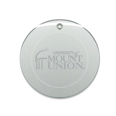 Mount Union Purple Raiders 3'' Round Glass Ornament