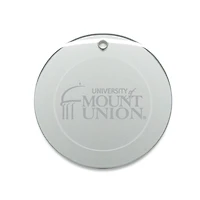 Mount Union Purple Raiders 3'' Round Glass Ornament