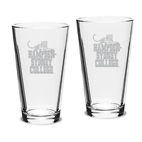Hampden-Sydney College Tigers Two-Piece 16oz. Classic Pub Glass Set