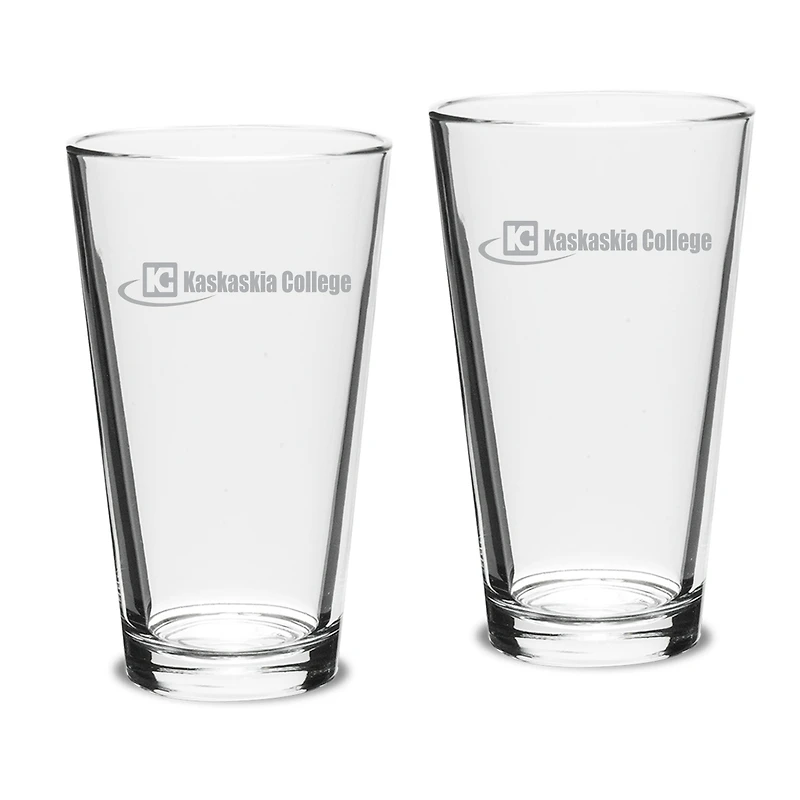 Kaskaskia College Blue Devils Two-Piece 16oz. Classic Pub Glass Set