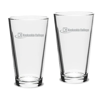 Kaskaskia College Blue Devils Two-Piece 16oz. Classic Pub Glass Set