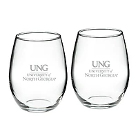 North Georgia Nighthawks Two-Piece 21oz. Stemless Wine Glass Set