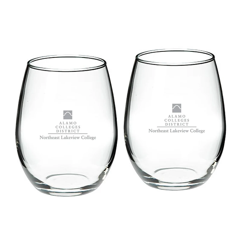 NLC Nighthawks Two-Piece 21oz. Stemless Wine Glass Set
